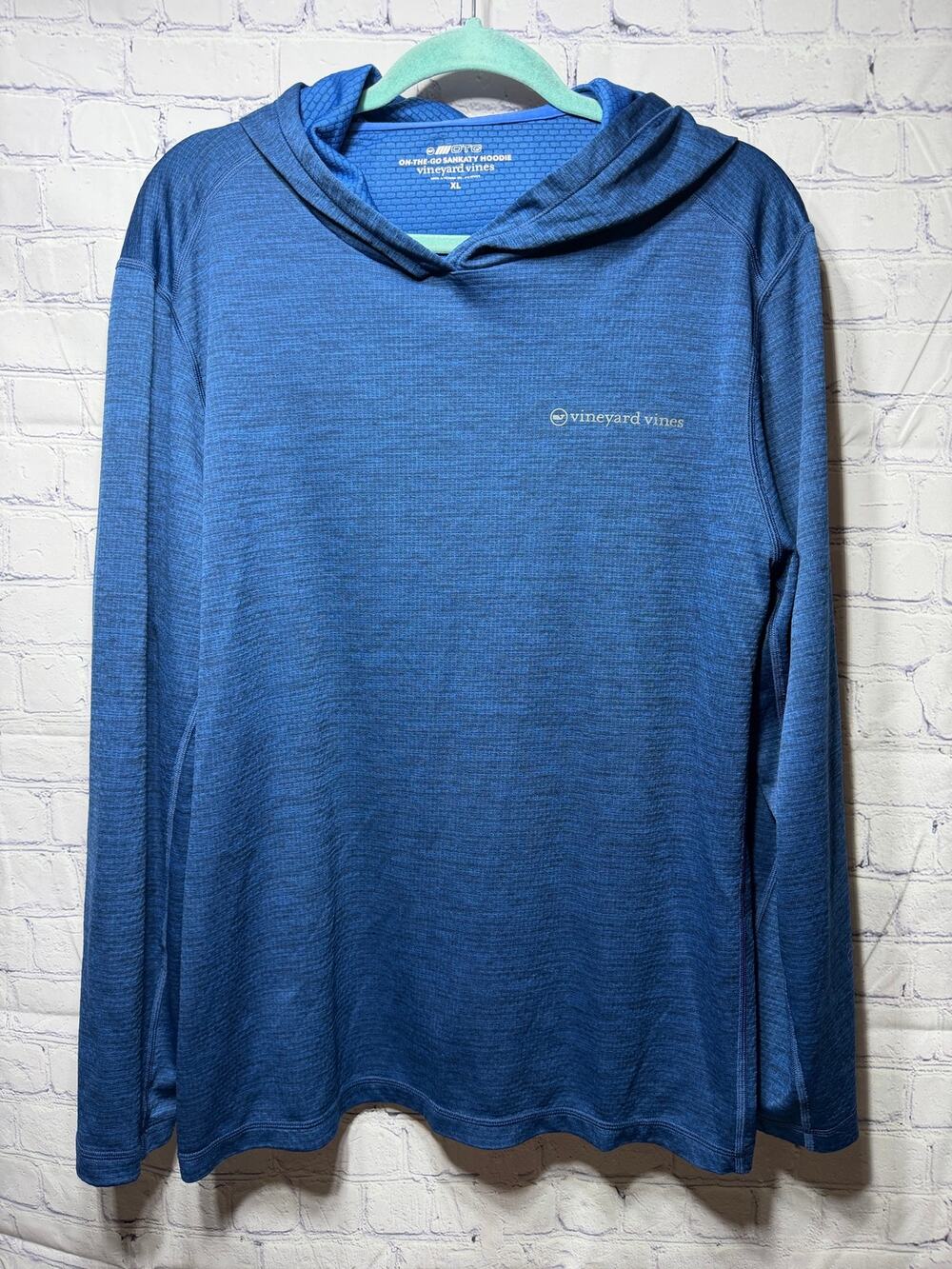 Vineyard Vines OTG Sankaty Hoodie Blue Sz XL Stretch Casual
